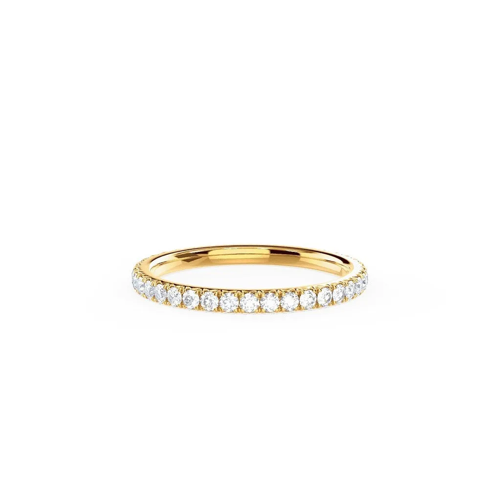 Round Natural Diamond 1.8 mm wide Eternity Women's Wedding Band