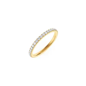 Round Natural Diamond 1.8 mm wide Eternity Women's Wedding Band