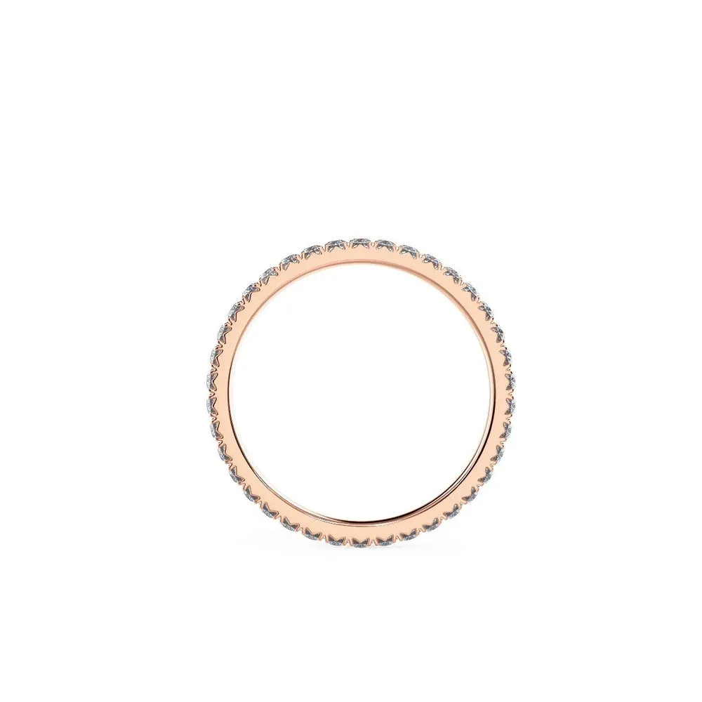 Round Natural Diamond 1.8 mm wide Eternity Women's Wedding Band