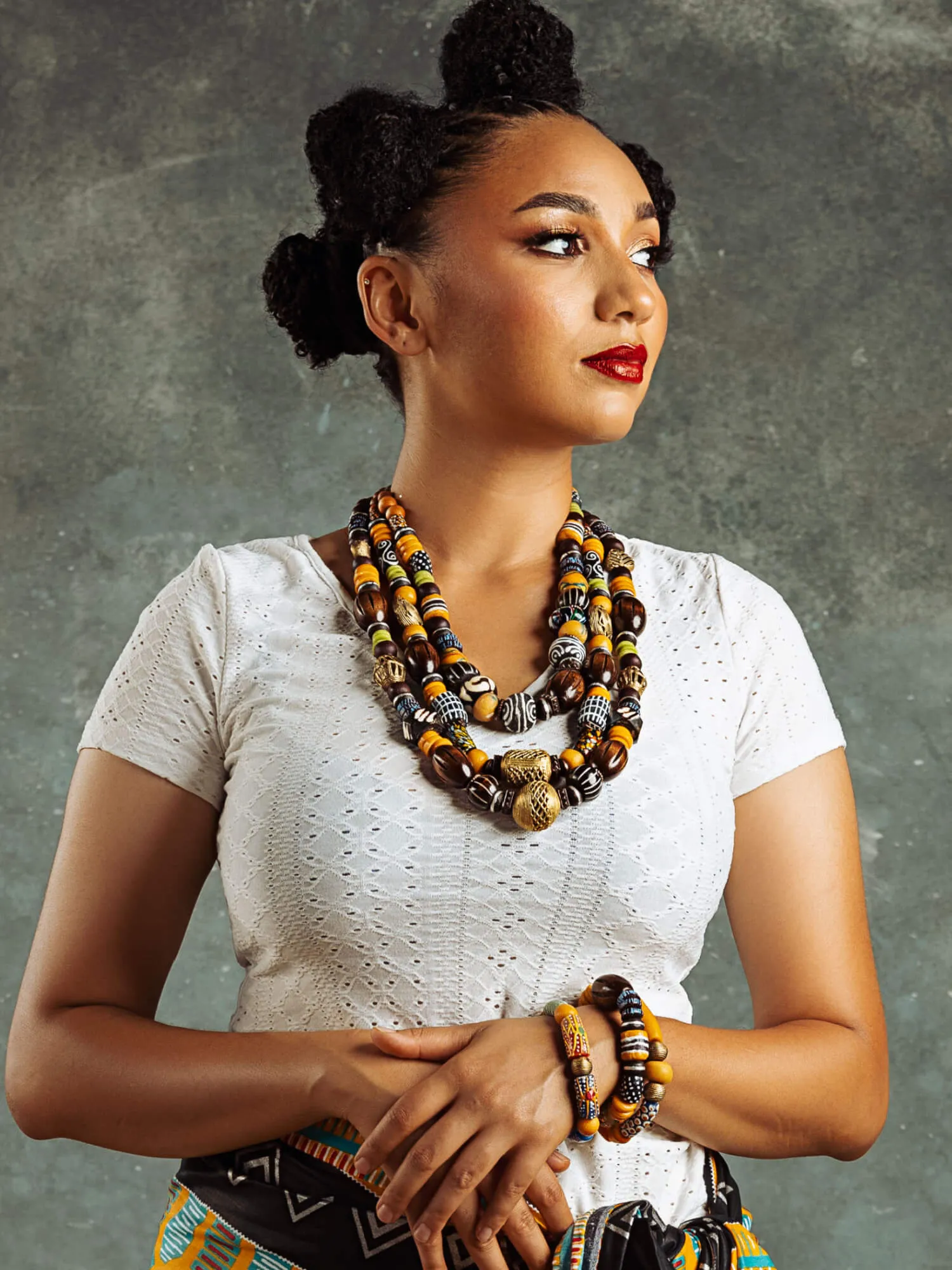 Royal Brown Women's Layered Necklace