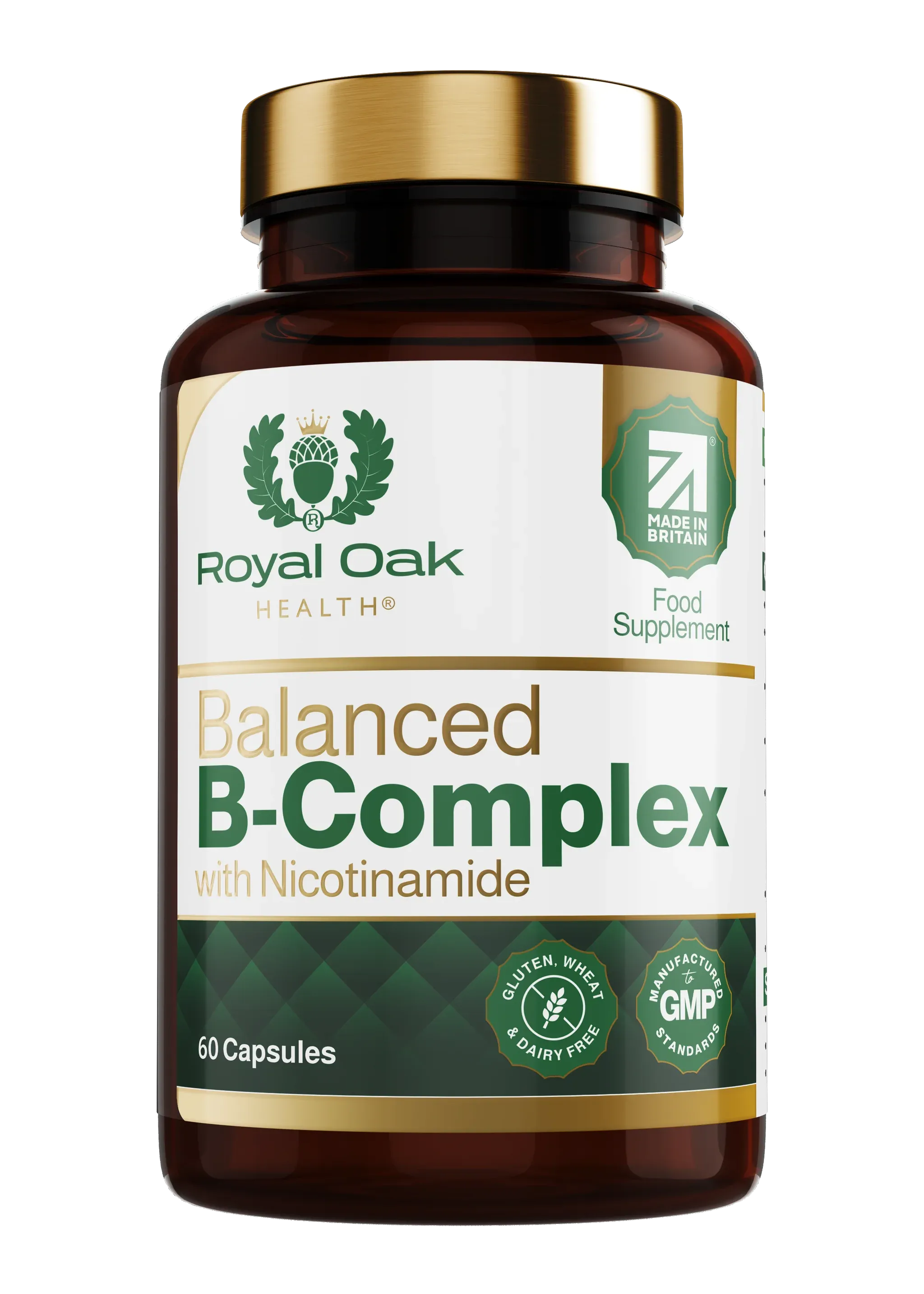 Royal oak health Balanced Vitamin B-Complex with Nicotinamide (60 capsules)