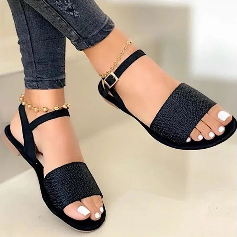 Sandals Classics Ankle Strap Summer Sandals Flat Shoes For Lightweight Flats Sandalias Mujer Casual Summer Footwear