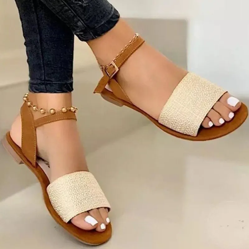 Sandals Classics Ankle Strap Summer Sandals Flat Shoes For Lightweight Flats Sandalias Mujer Casual Summer Footwear