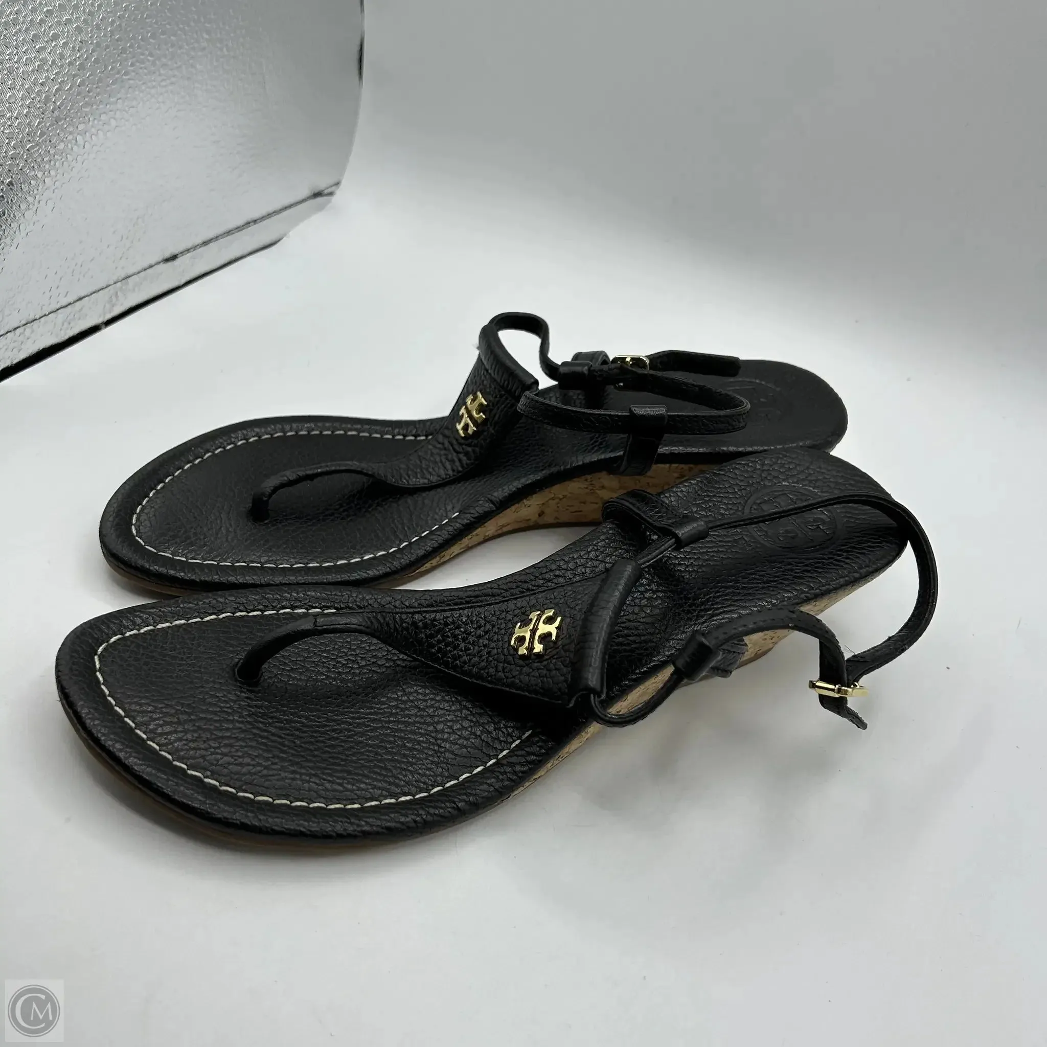 Sandals Designer By Tory Burch In Black, Size: 9