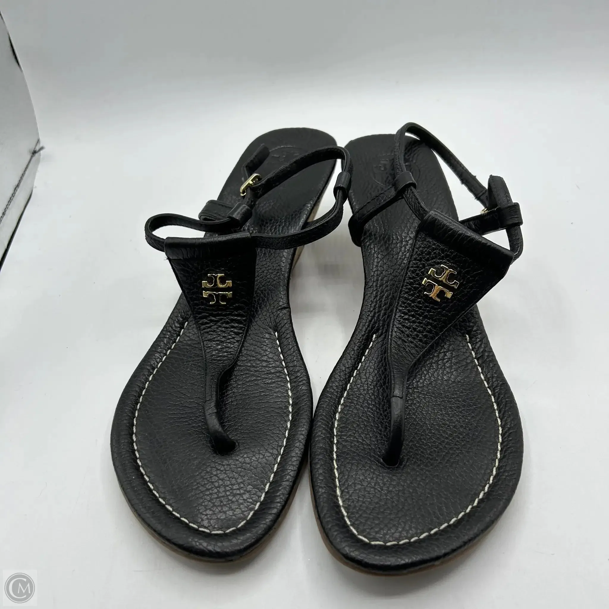 Sandals Designer By Tory Burch In Black, Size: 9