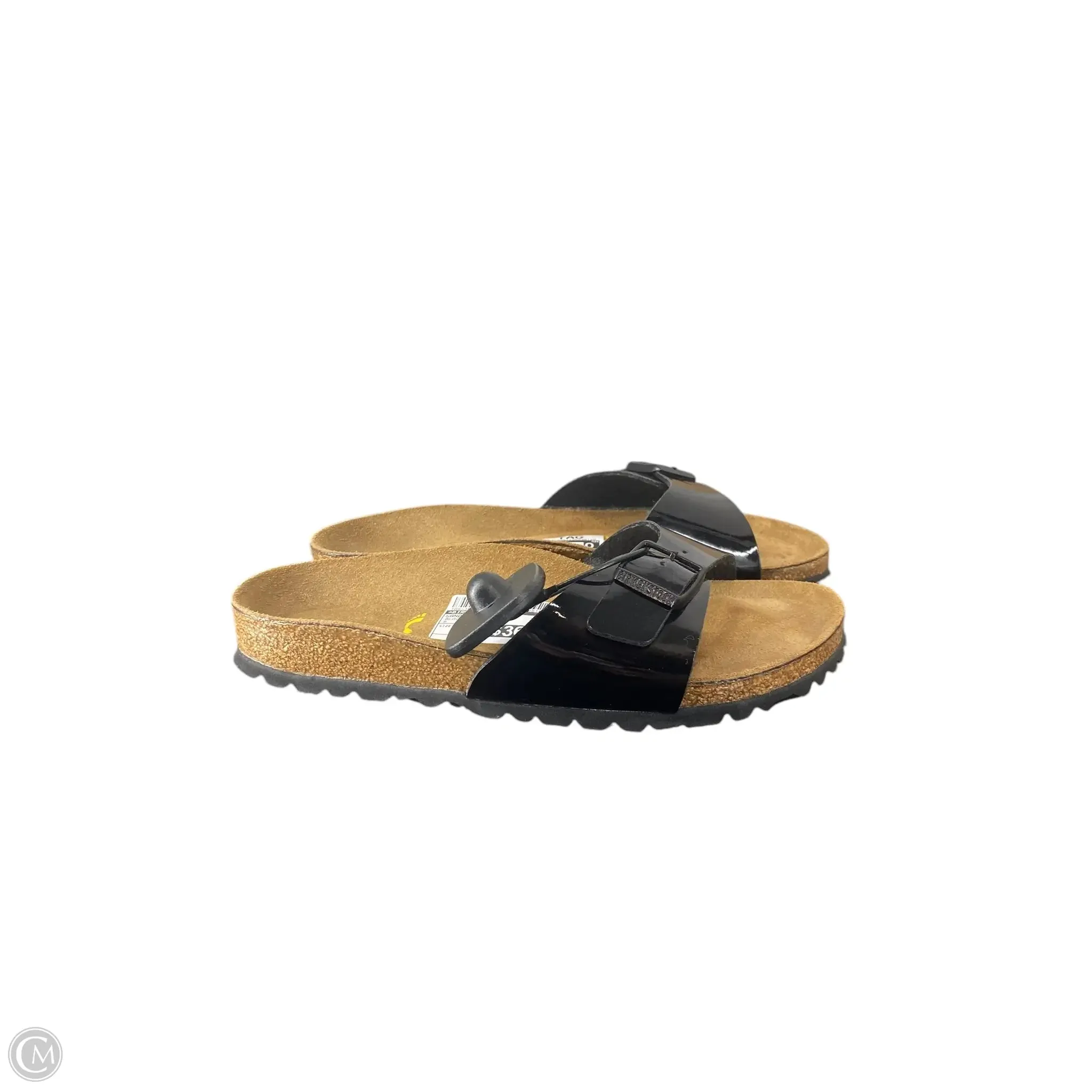 Sandals Flats By Birkenstock In Black, Size: 6