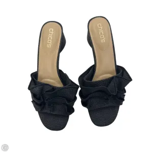 Sandals Heels Block By Chicos In Black, Size: 9.5