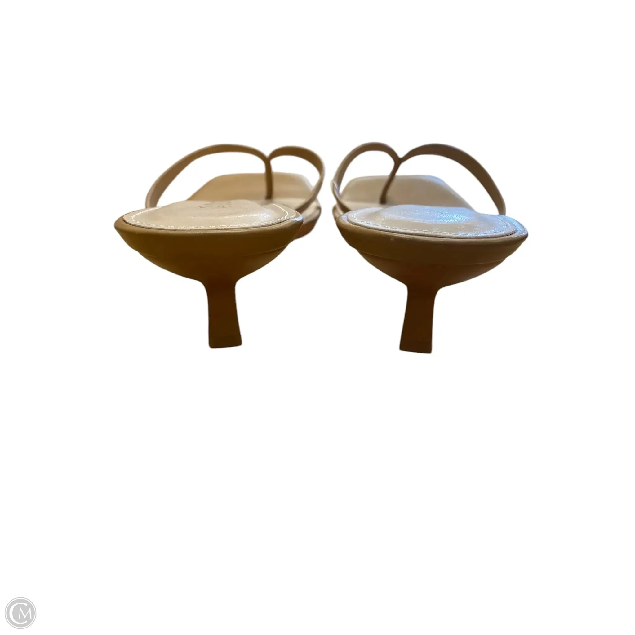 Sandals Heels Kitten By Clothes Mentor In Brown, Size: 8.5