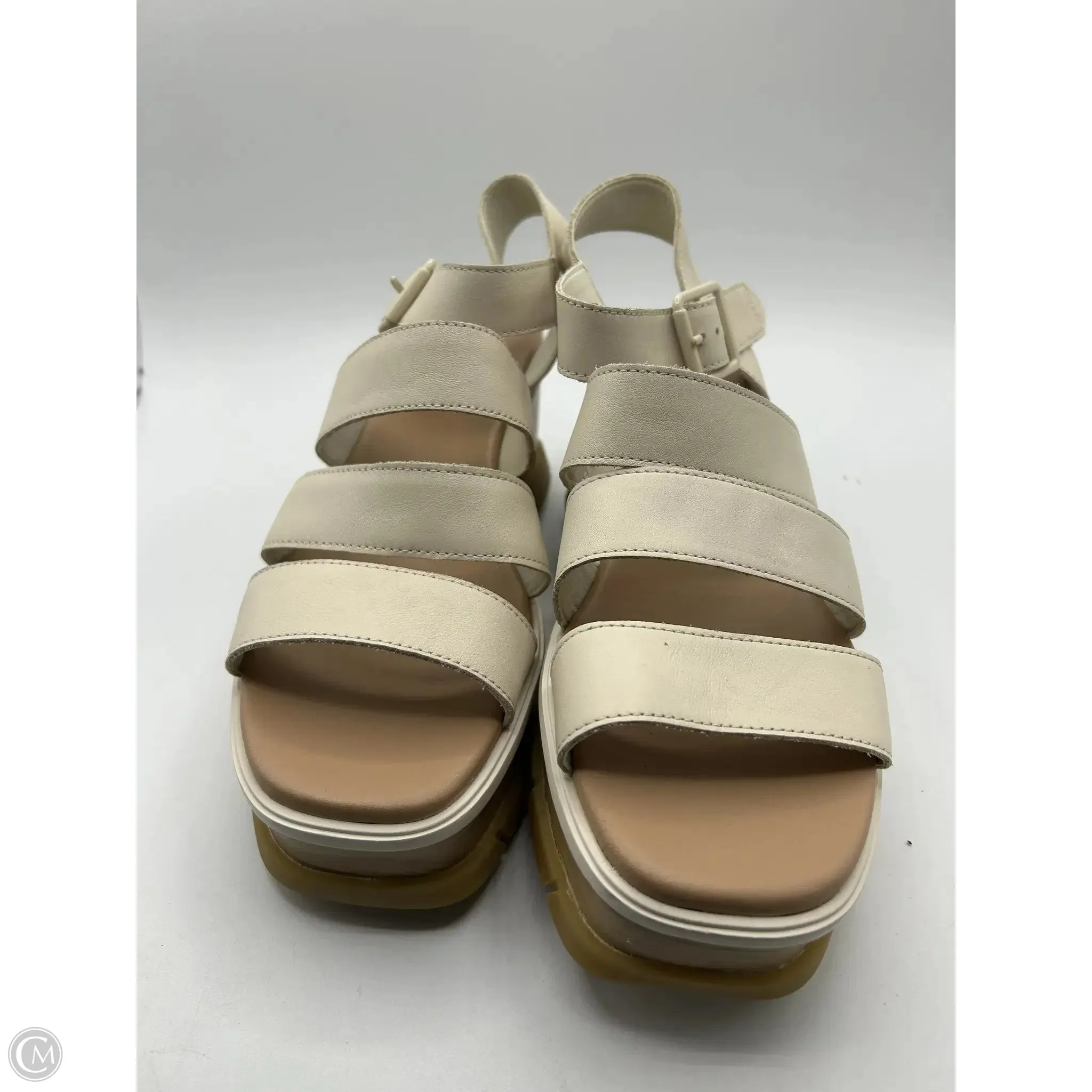 Sandals Heels Platform By Sorel In Tan, Size: 9.5