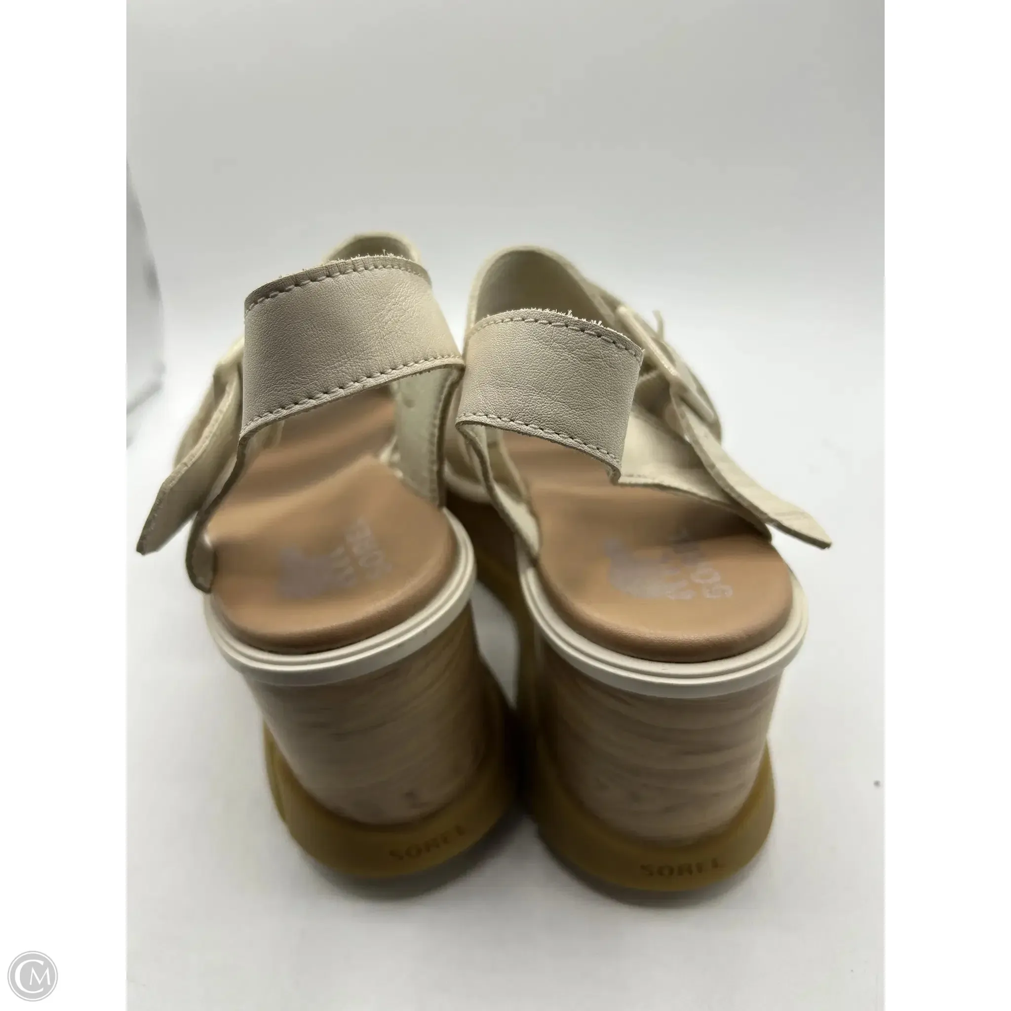 Sandals Heels Platform By Sorel In Tan, Size: 9.5
