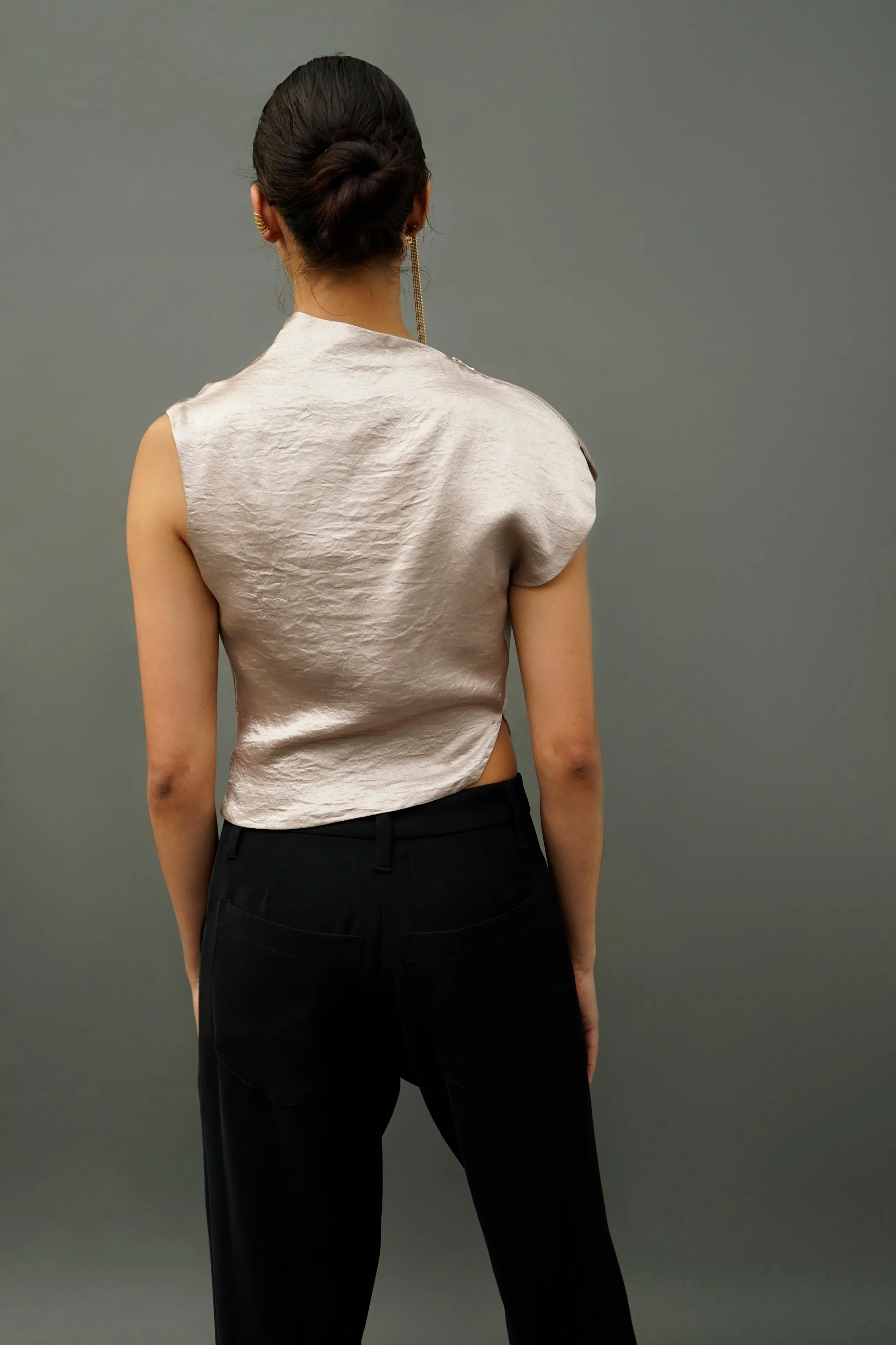 Santo Lavender Asymmetrical Top