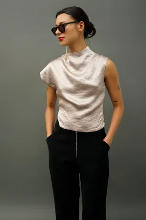 Santo Lavender Asymmetrical Top