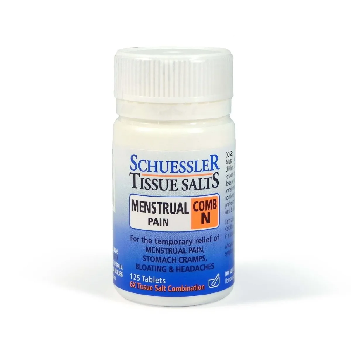 Schuessler Tissue Salts Menstrual Pain Comb N 125 Tablets