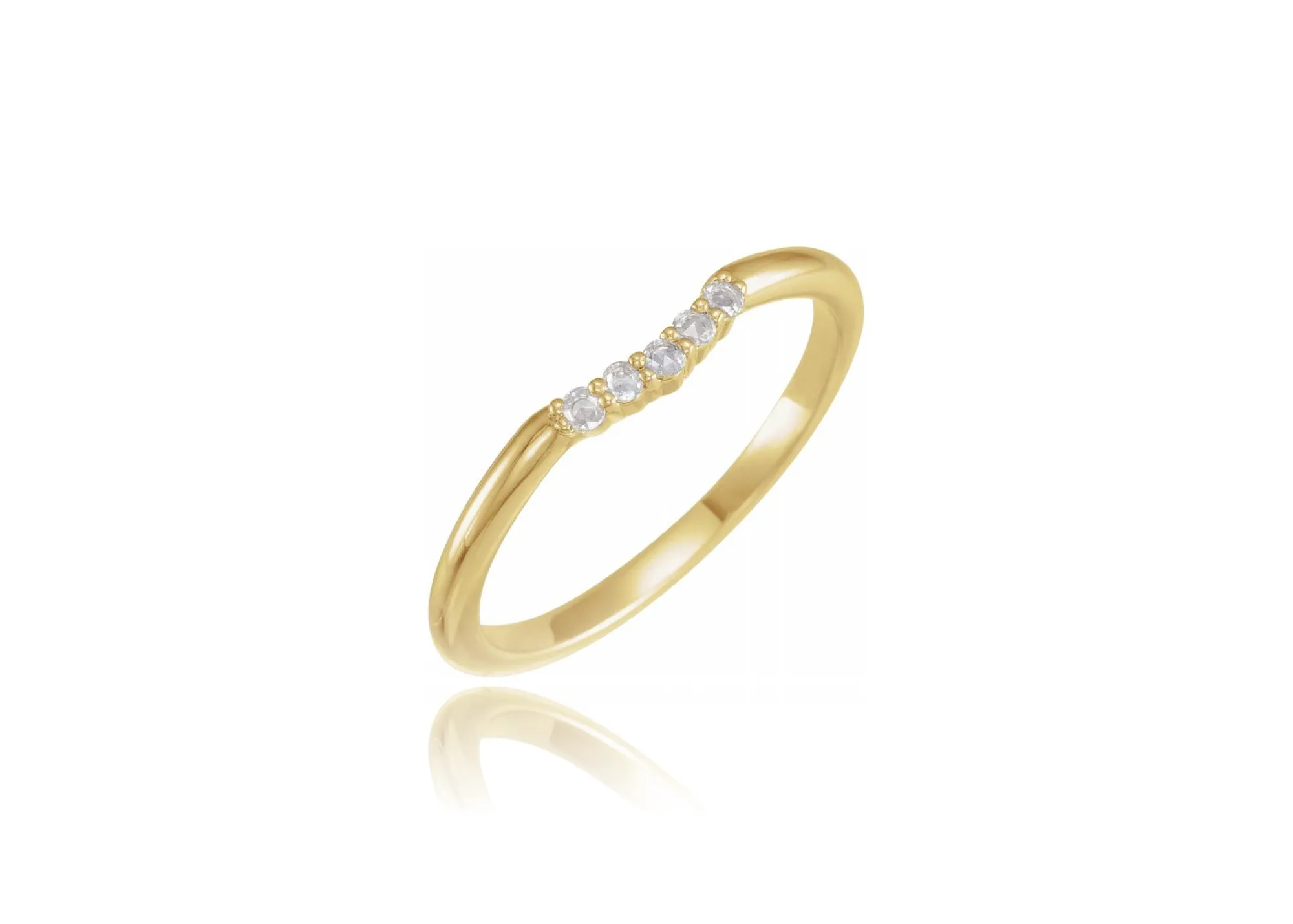 Semi-Set Rose-Cut Diamond Engagement Ring