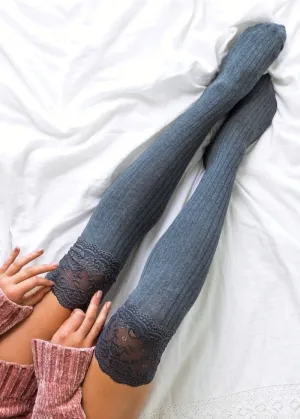 Serena Knee-High Socks | Charcoal