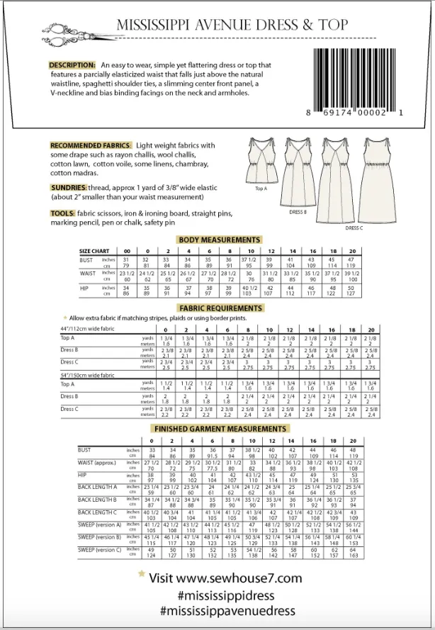 Sew House Seven- The Mississippi Avenue Dress & Top