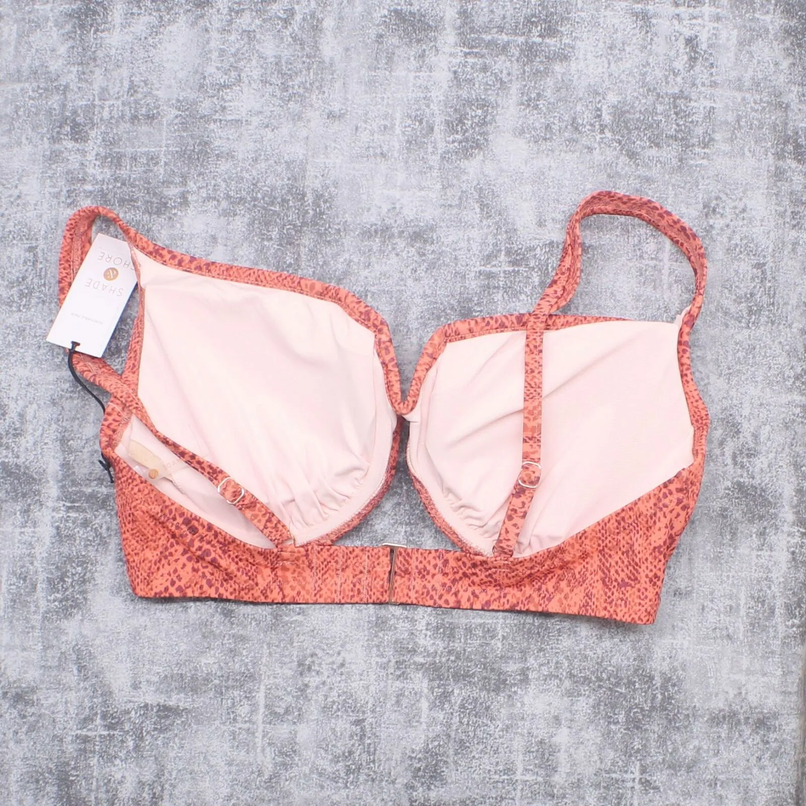 Shade & Shore Women's Snake Print V-Wire Bikini Top