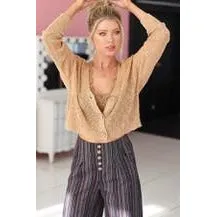 Sheer & Delicate Slouchy Sweater (Orangeshine)