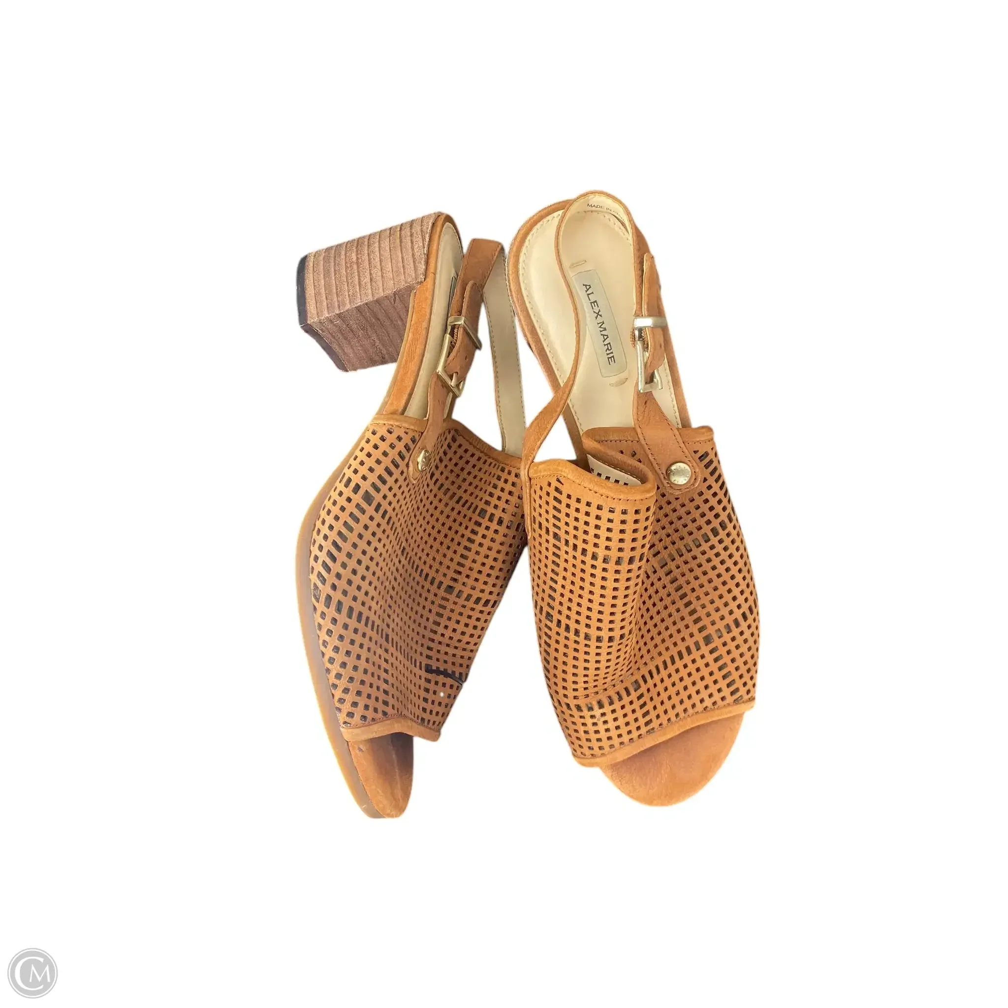 Shoes Heels Block By Alex Marie In Brown, Size: 8