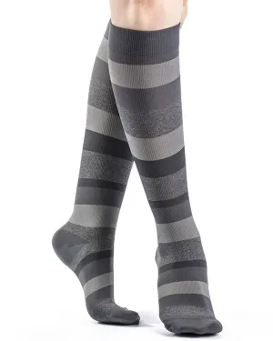 Sigvaris Microfiber Shades Mini-Stripe Women's Closed Toe Knee Highs 20-30 mmHg - 832C