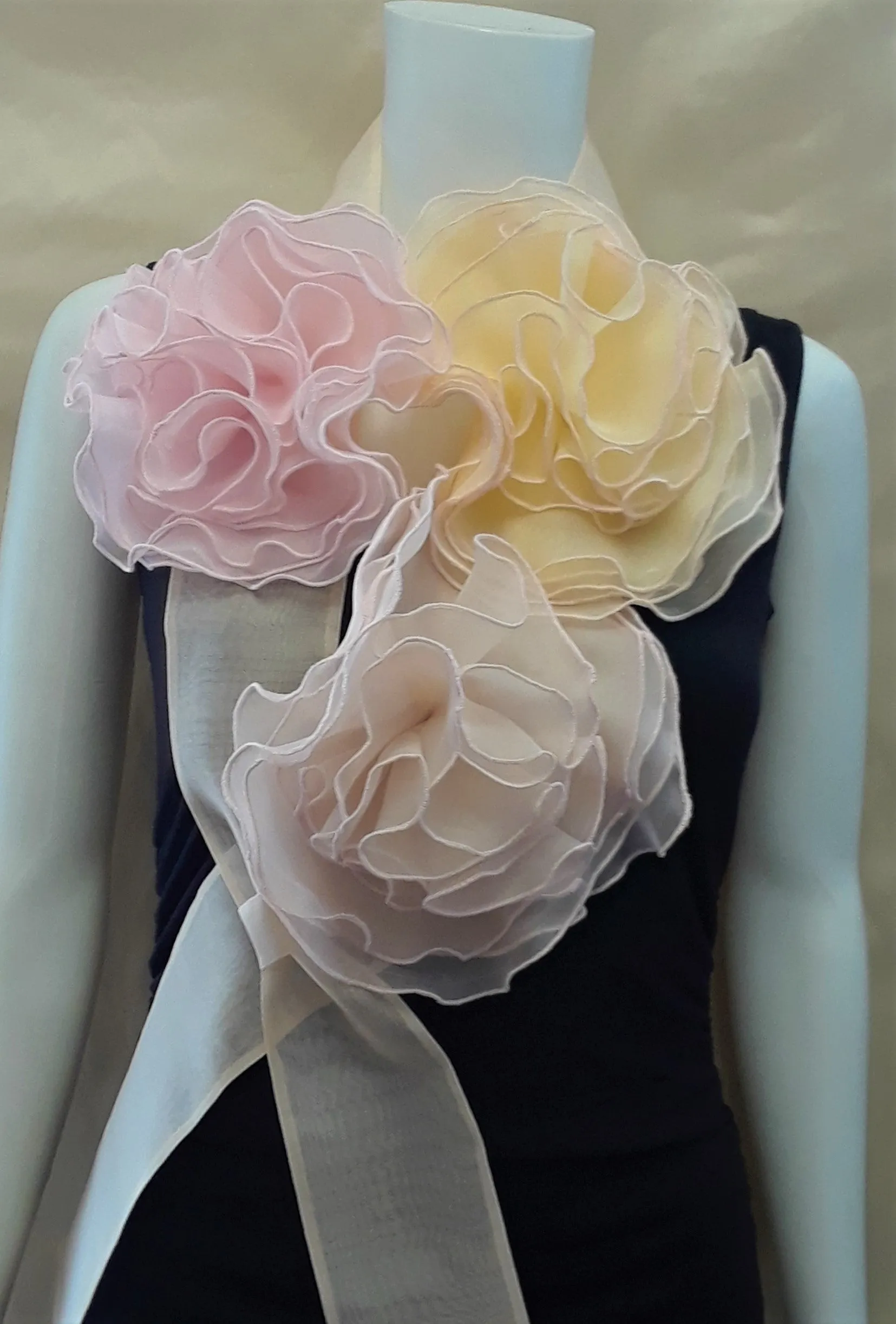 Silk Flower Scarf