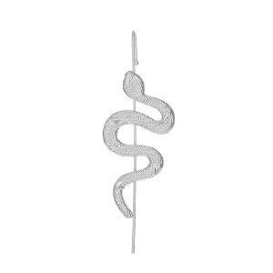 Silver-Plated Snake Ear Cuff