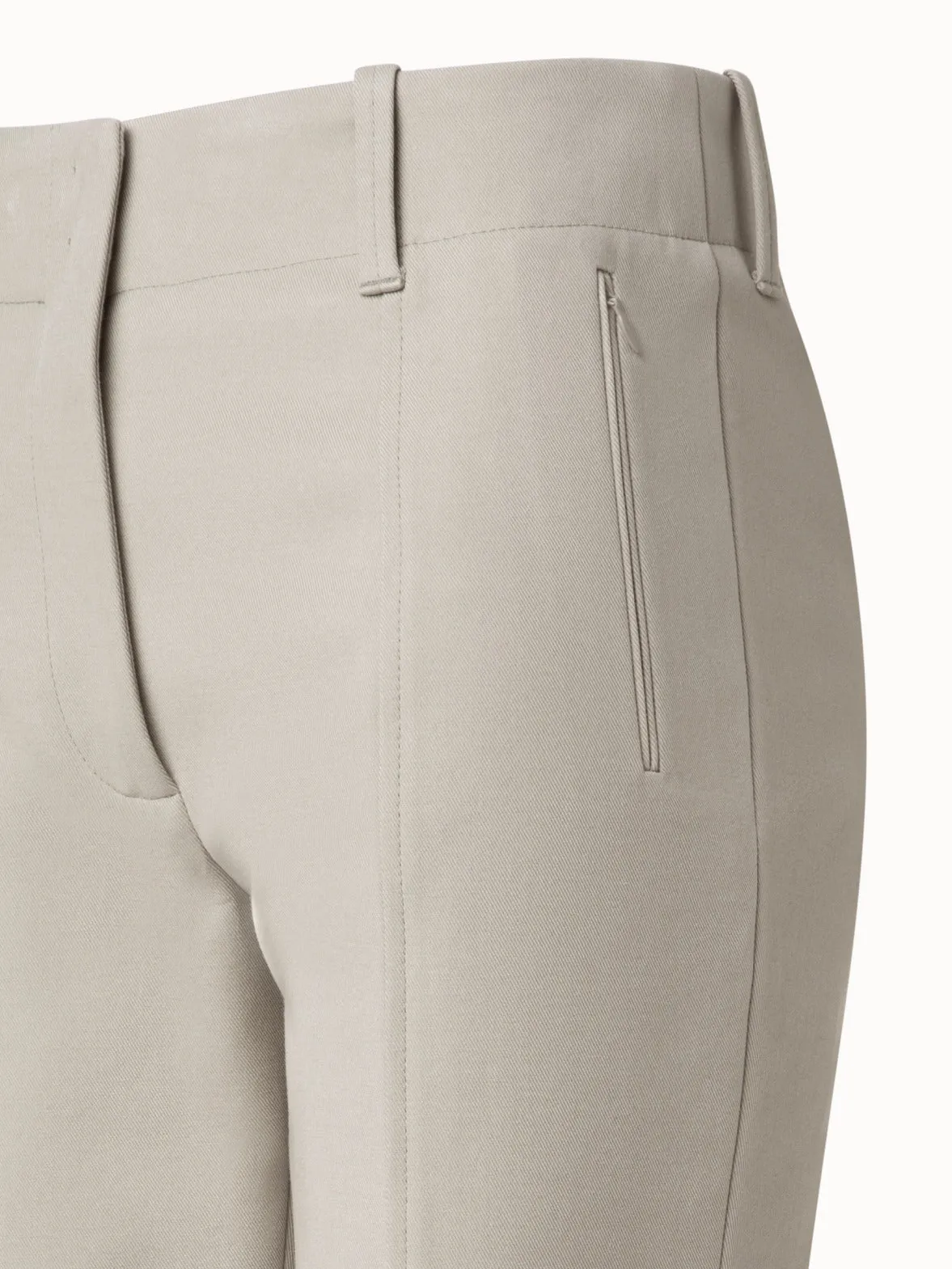 Slim Cotton Wool Gabardine Pants