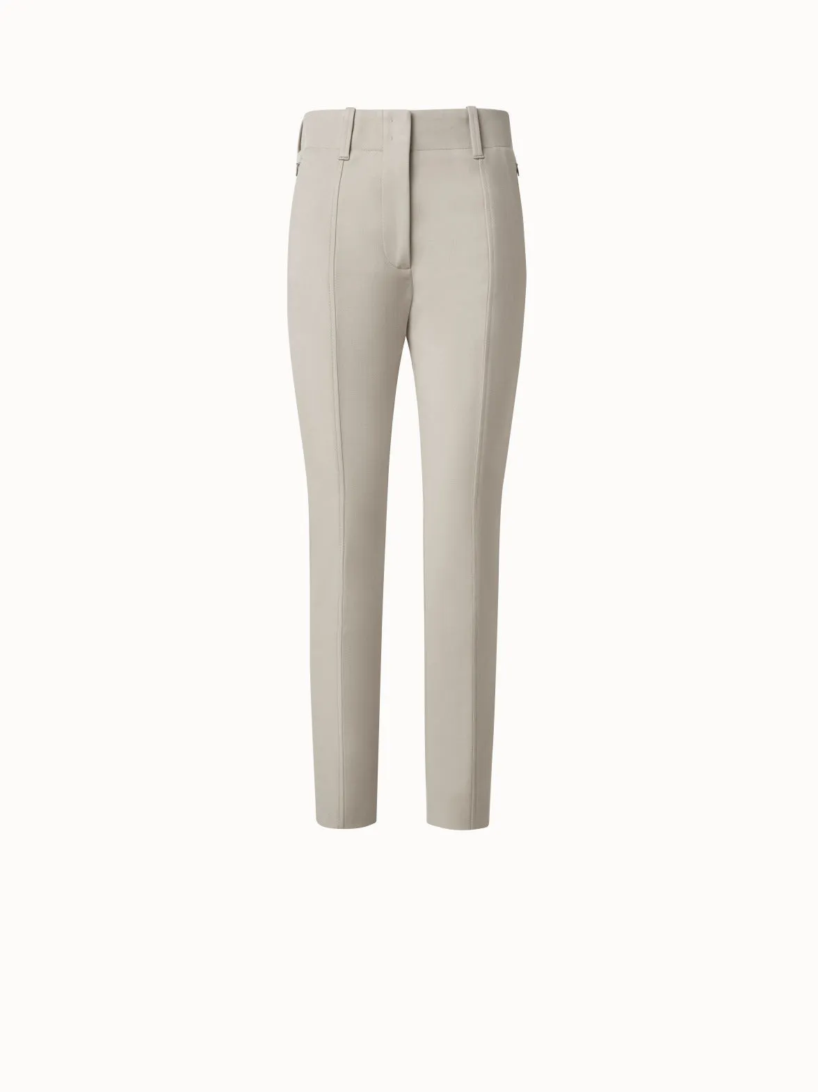 Slim Cotton Wool Gabardine Pants