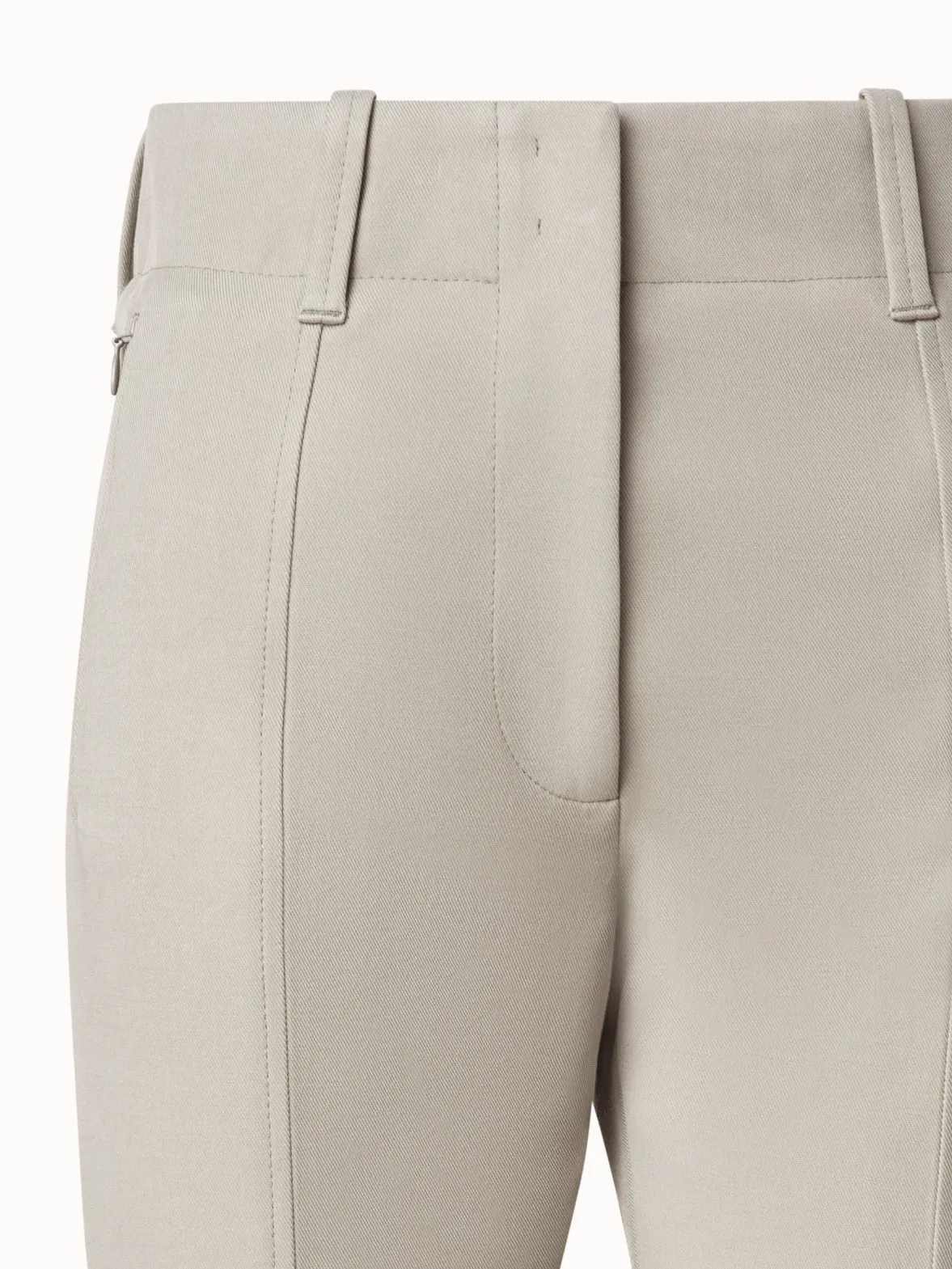 Slim Cotton Wool Gabardine Pants
