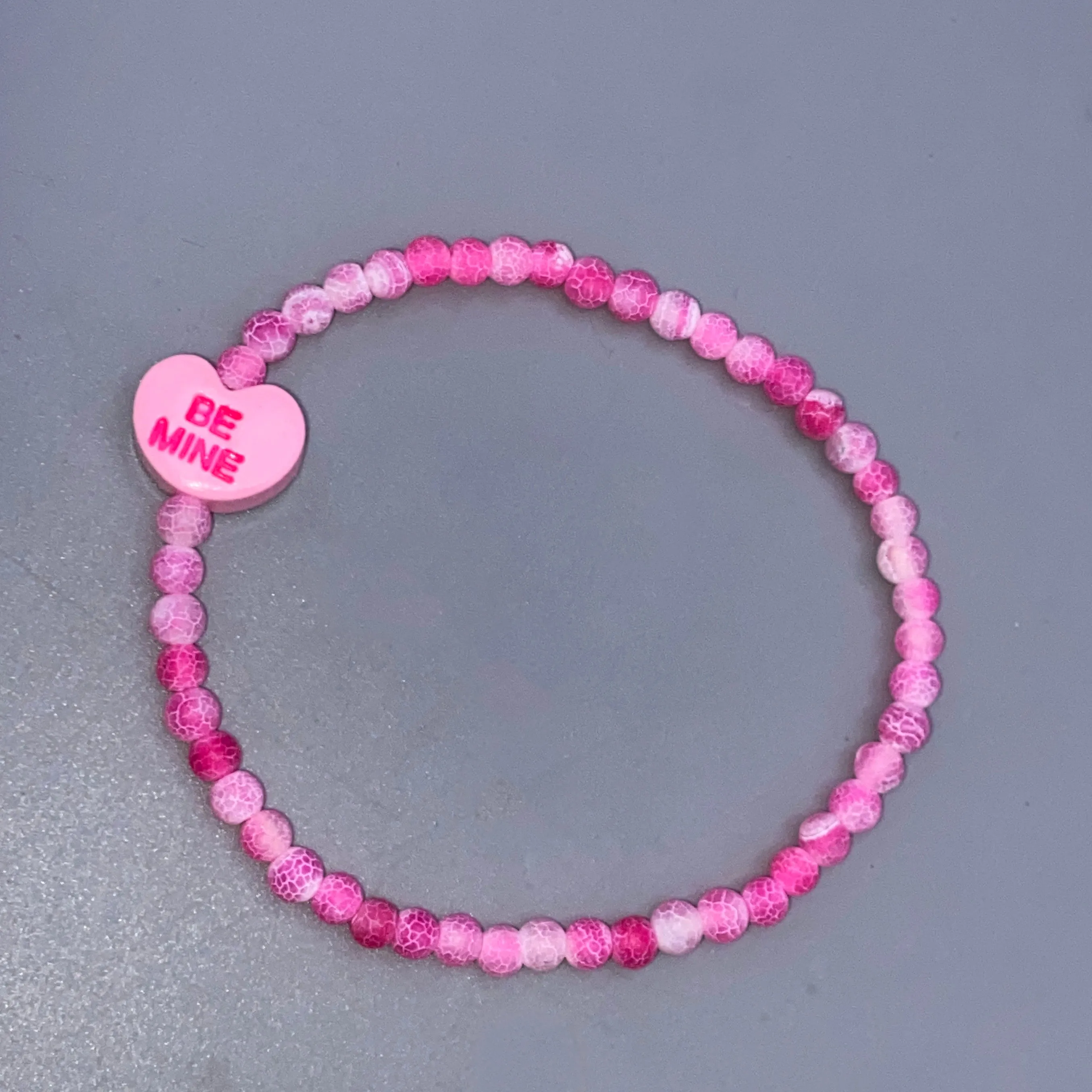 Small Candy Heart Valentine's Phrase Bracelets