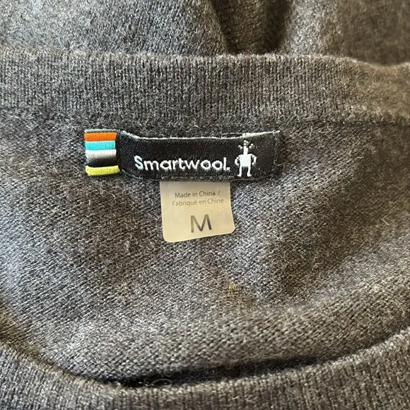 Smartwool Merino Wool Shadow Pine Crewneck Sweater Women’s Medium Grey Outdoors