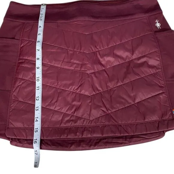 Smartwool Smartloft Insulated Pull On Skirt - Women's Size L in Black Cherry