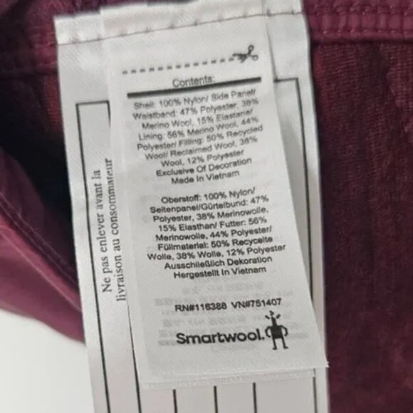 Smartwool Smartloft Insulated Pull On Skirt - Women's Size L in Black Cherry
