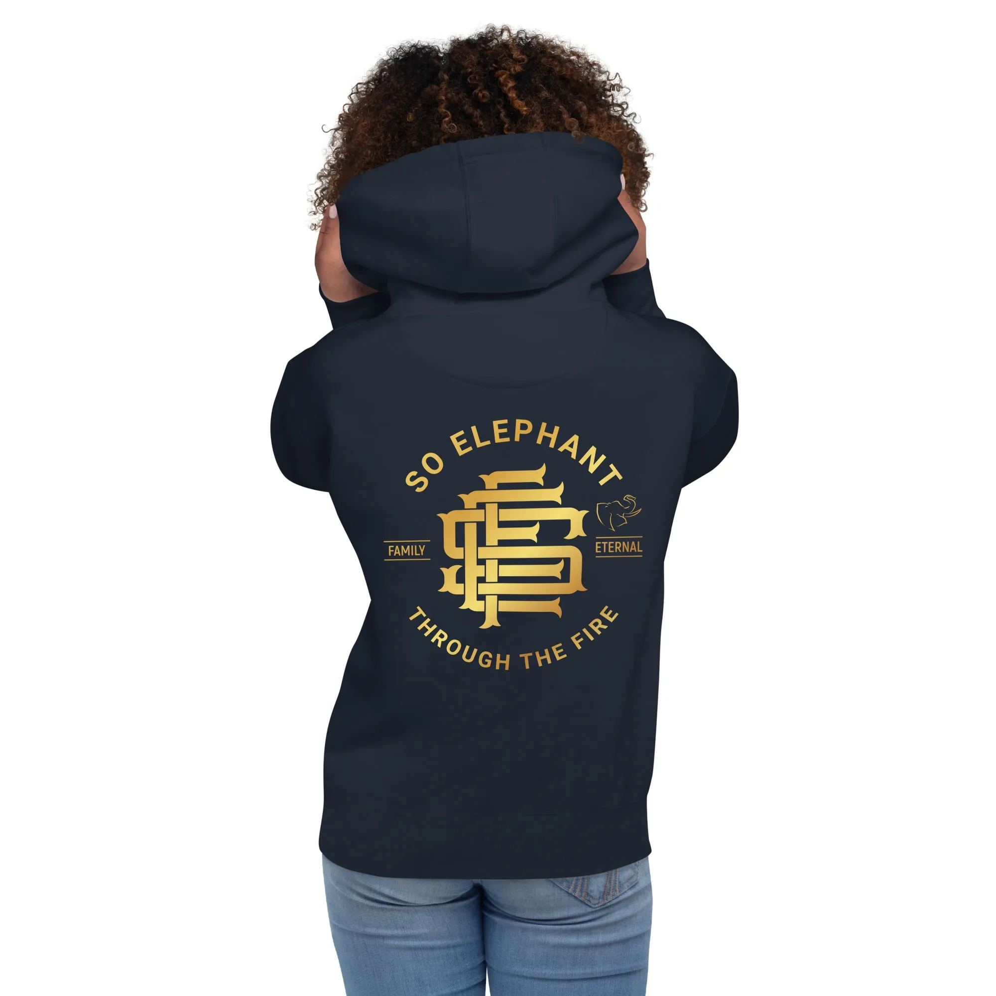 SO ELEPHANT "THROUGH THE FIRE BACK PIECE" WOMEN'S HOODIE