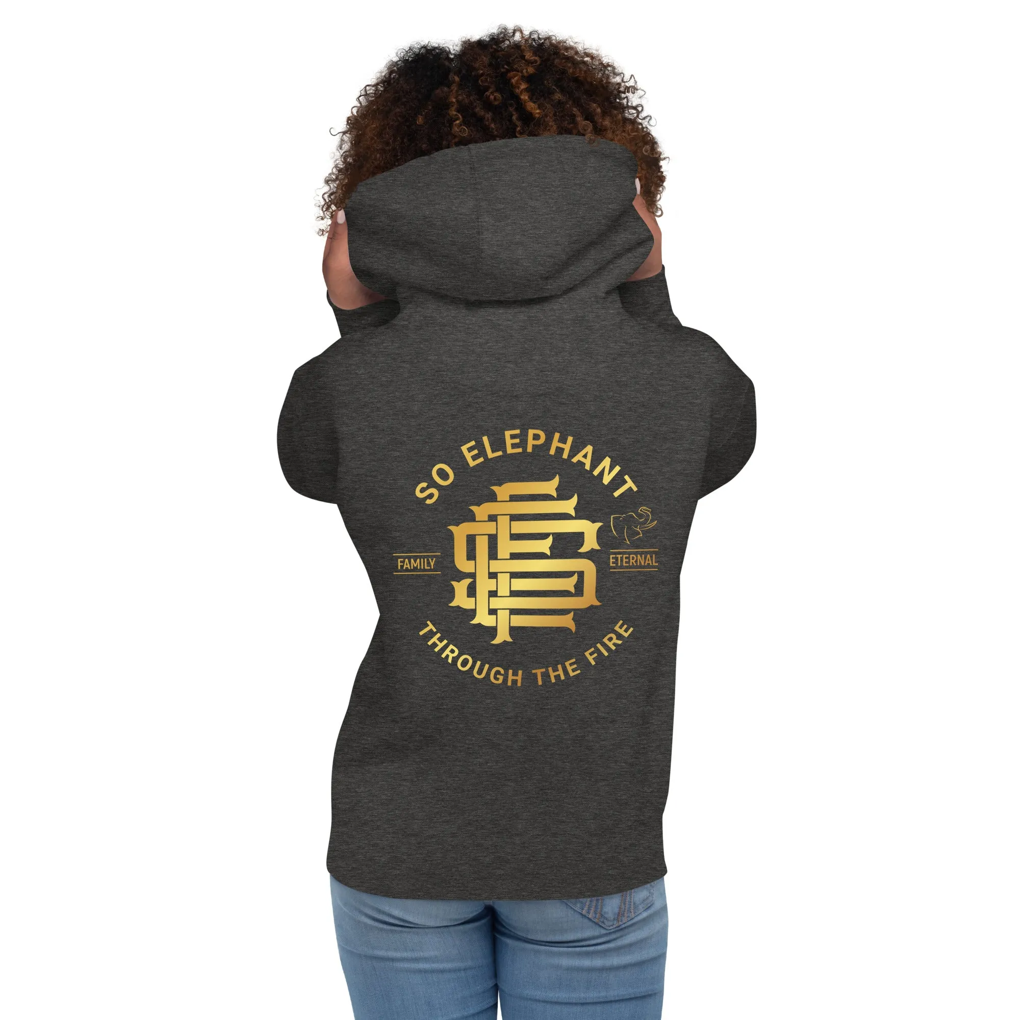 SO ELEPHANT "THROUGH THE FIRE BACK PIECE" WOMEN'S HOODIE