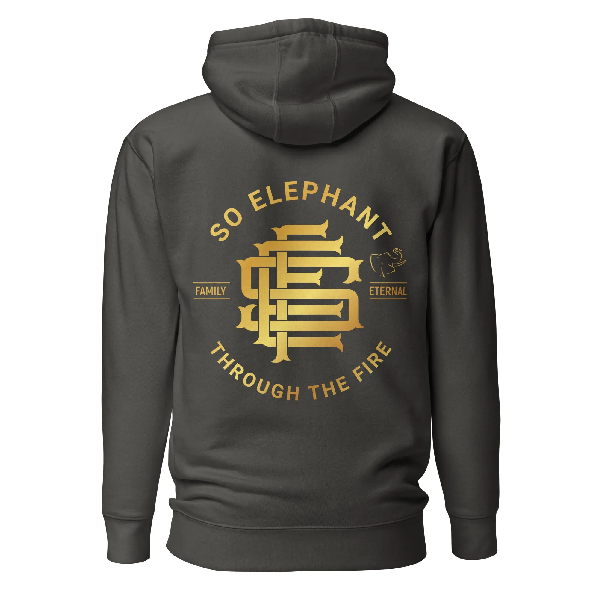 SO ELEPHANT "THROUGH THE FIRE BACK PIECE" WOMEN'S HOODIE