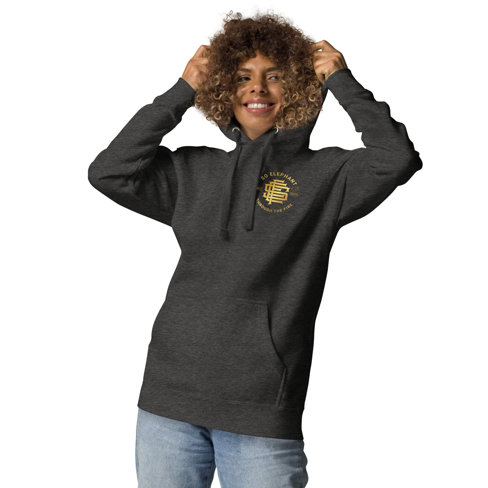 SO ELEPHANT "THROUGH THE FIRE BACK PIECE" WOMEN'S HOODIE