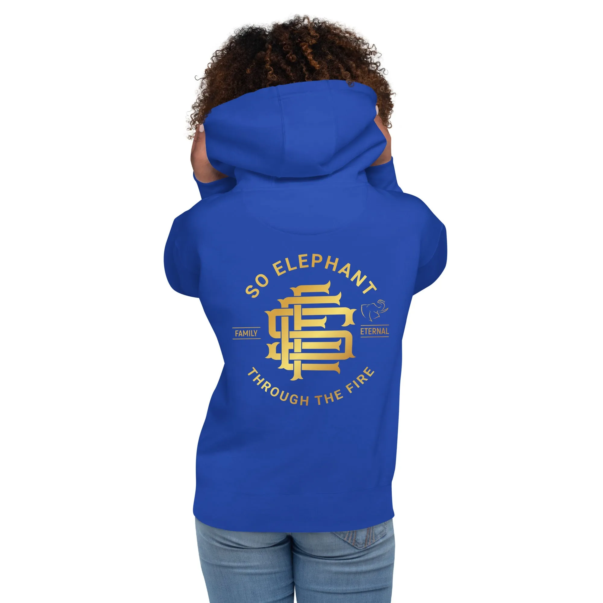 SO ELEPHANT "THROUGH THE FIRE BACK PIECE" WOMEN'S HOODIE