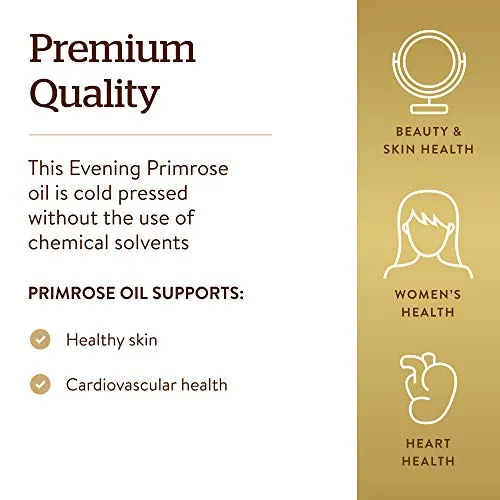 Solgar – Aceite de Primrose de Noche, 1300 mg Softgels – Apoya la Nutrición de la Mujer, E1056, Embalaje estándar., 1