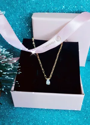 Sparkle Gold Drop Necklace