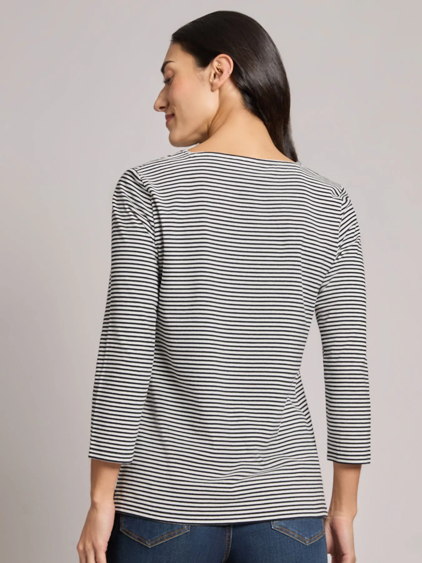 Square Neck Stripe Top