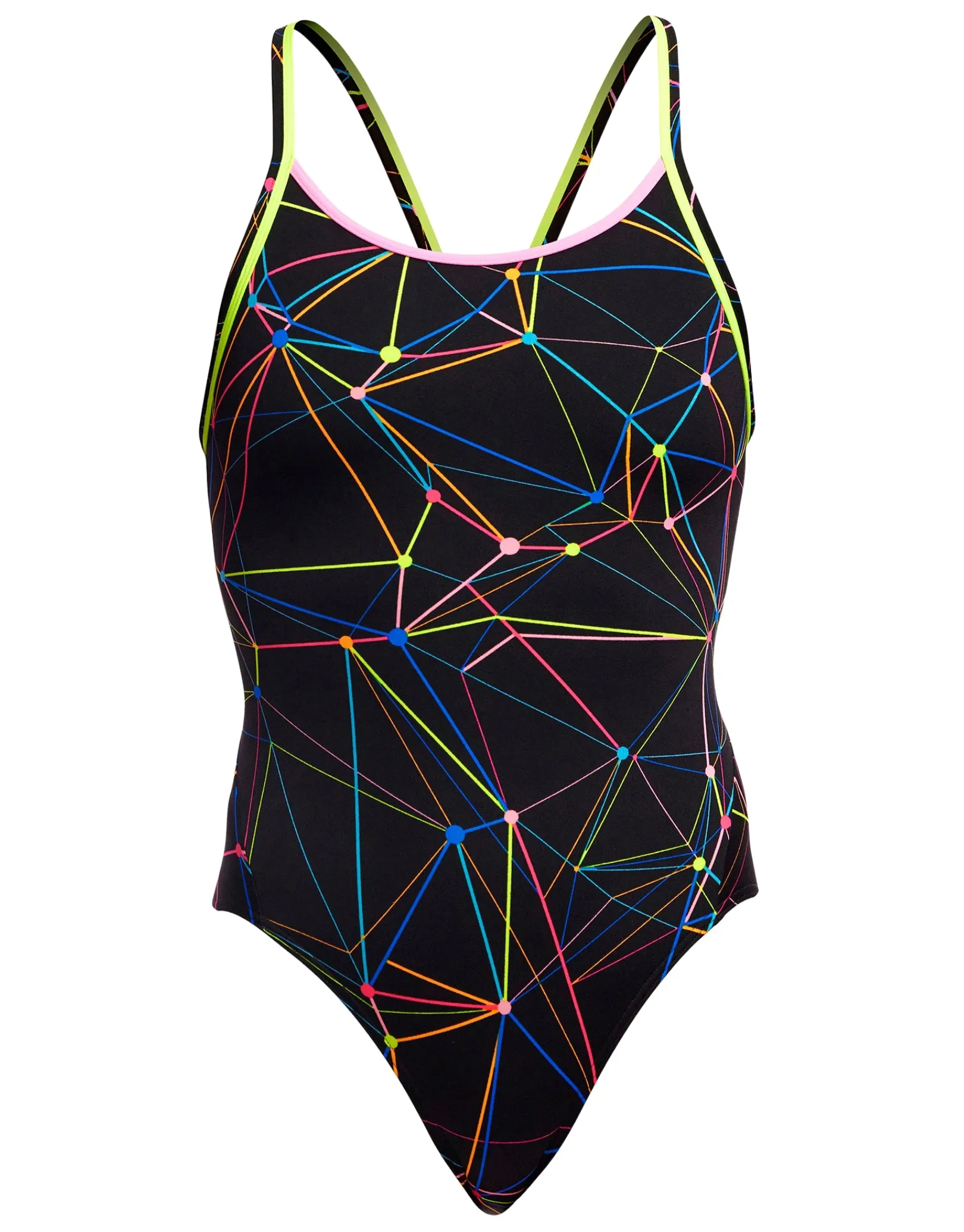 Star Sign Diamond Back Swimsuit - Black