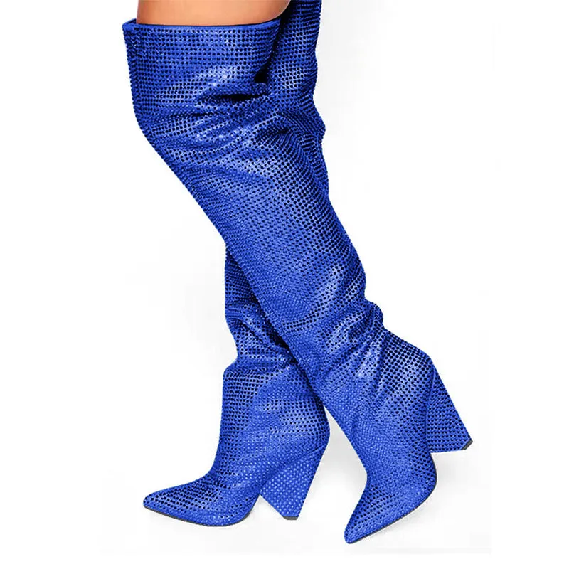 Starry Rhinestone Boots