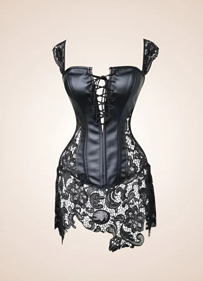 Steampunk Mesh Long Corset