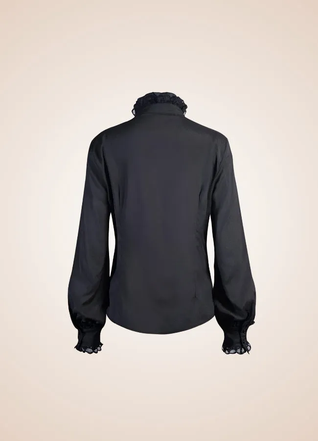 Steampunk Pleated Lantern Long Sleeve Shirt