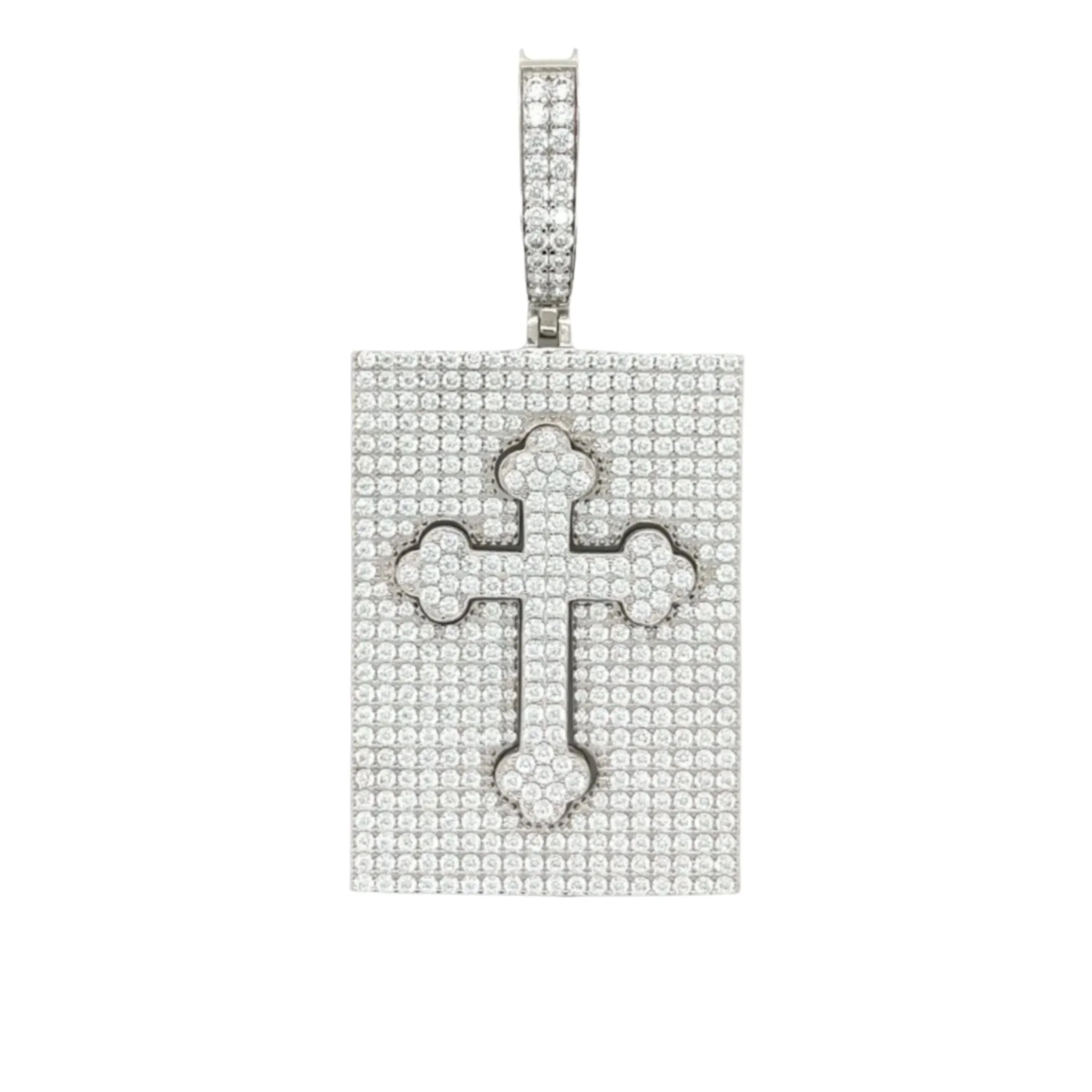 Sterling Silver Couple Set Cross Charm Pendant - C400089