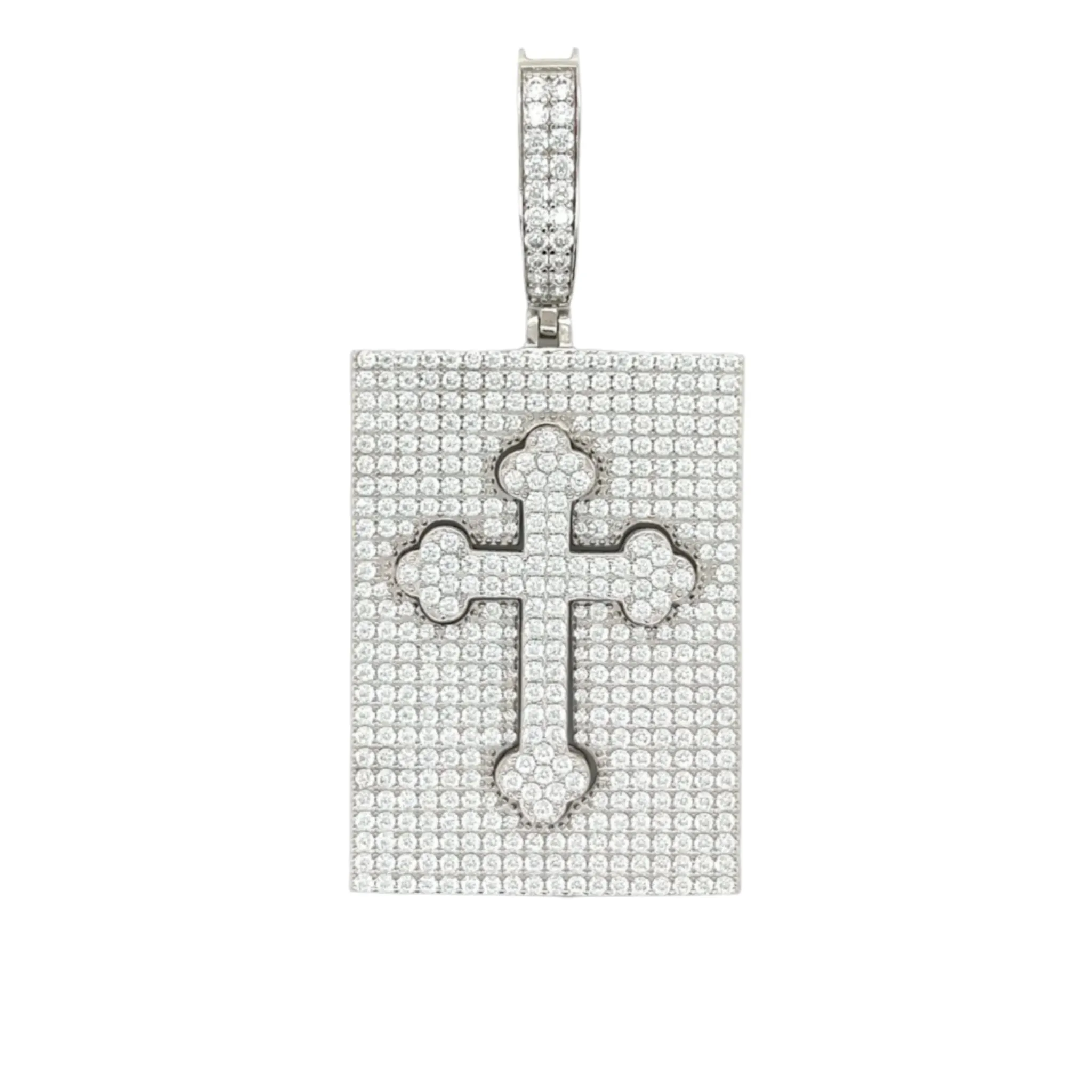 Sterling Silver Couple Set Cross Charm Pendant - C400089