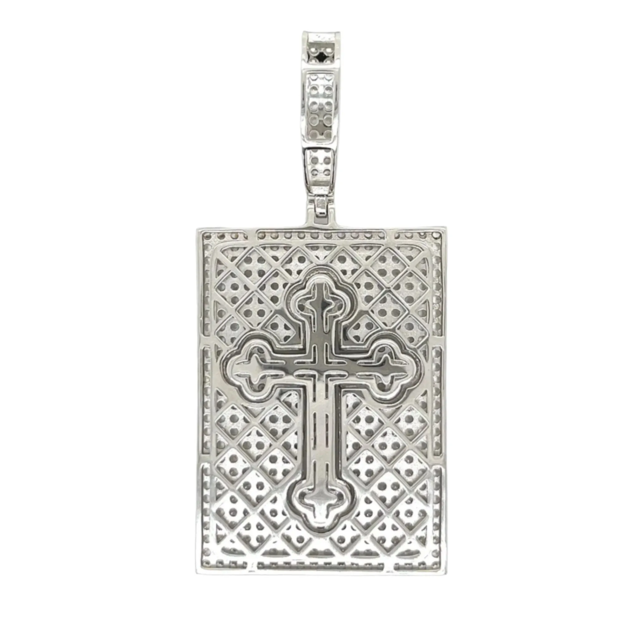 Sterling Silver Couple Set Cross Charm Pendant - C400089