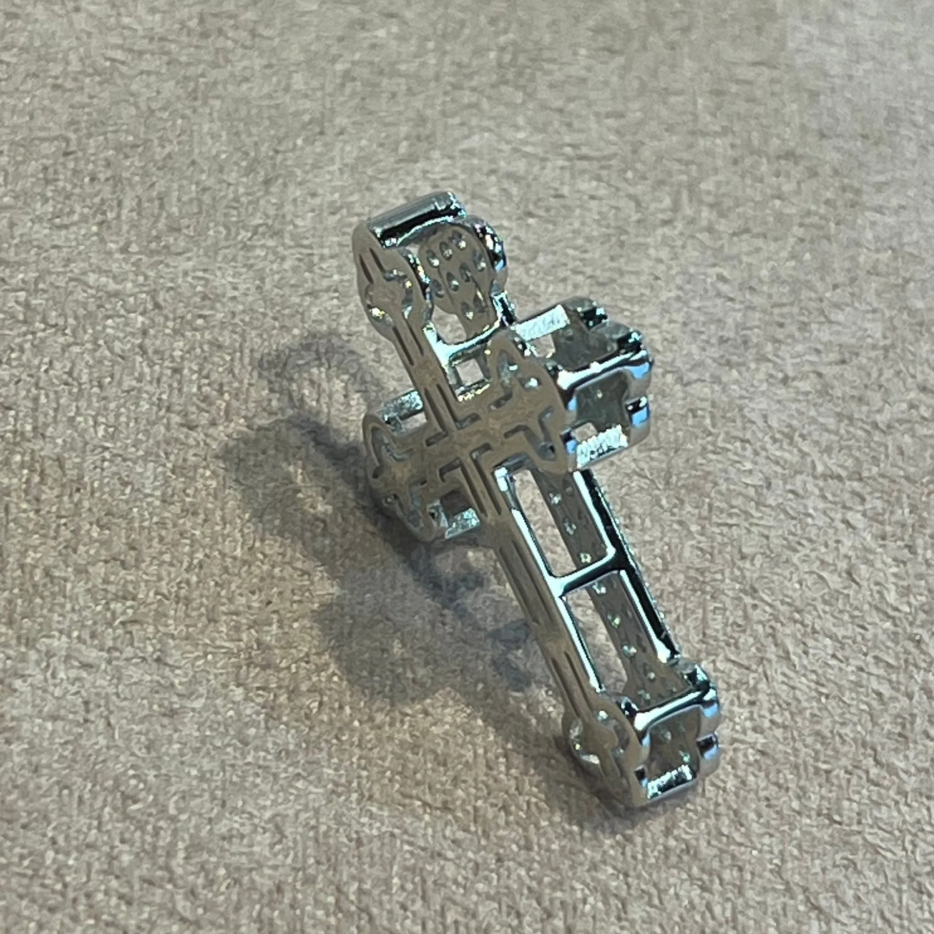 Sterling Silver Couple Set Cross Charm Pendant - C400089