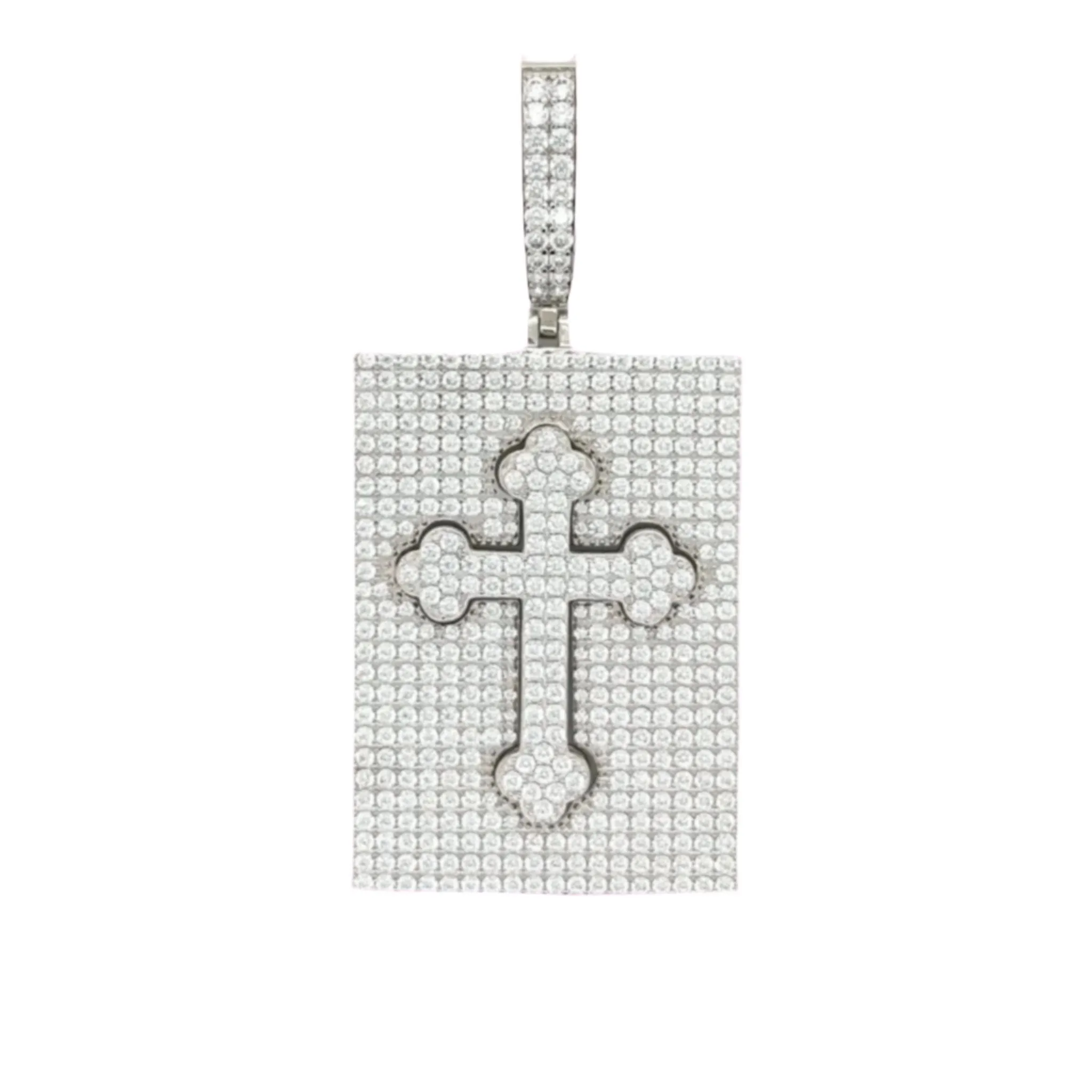 Sterling Silver Couple Set Cross Charm Pendant - C400089